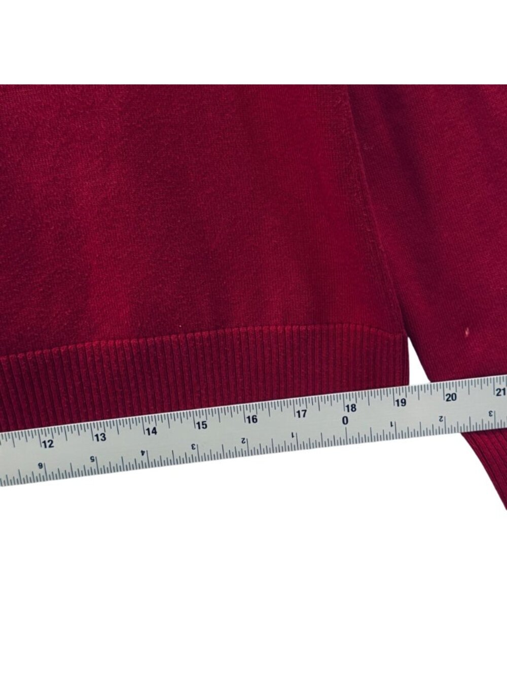 Vintage Lands End 1987 Drifter Cardigan Cotton Cranberry Size 10 Shell Buttons - Picture 12 of 16